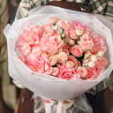 Букет «Микс из одноголовых и кустовых роз»