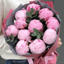 Букет «Любящая сердцем» из пионов