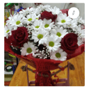 Букет «Классика)» из роз и хризантем