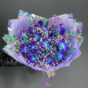 Букет «Зазеркалье из дендробиума» из гипсофил