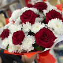 Букет «Классика 2» из роз и хризантем