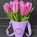 Композиция «15 розовых тюльпанов»