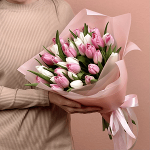 Букет «Нежный тюльпановый дуэт»