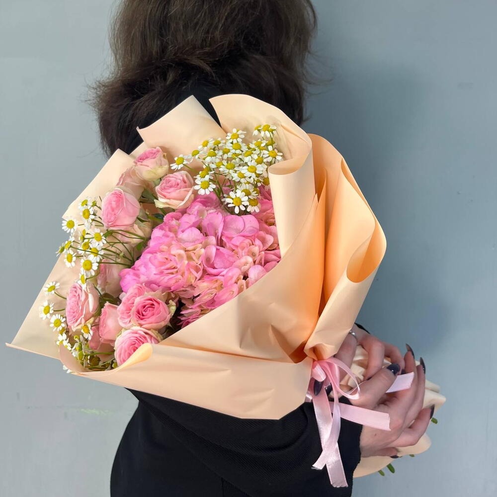 Букет "Розовый рассвет"