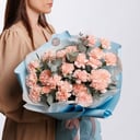 Монобукет из диантусов "Афина" из гвоздик