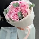Букет «Розовые розы на 14 февраля»