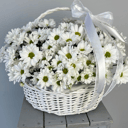 Корзина с цветами «Престиж» из хризантем