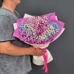 Букет из гипсофилы "Волшебство красок"