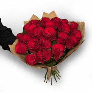 Букет из 25 красных роз