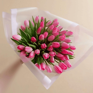 Букет из 51 тюльпана