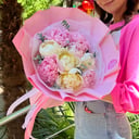 Букет «Зефирка из пионов»