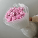 Монобукет из розовых диантусов из гвоздик