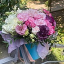 Композиция «Эйфория» из роз и эустом