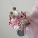 Композиция в ведерке из сухоцветов