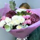 Букет «Мечты Софико» из роз и хризантем