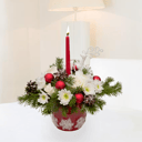 Композиция «Канун Рождества» из роз и хризантем