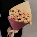 Букет «Роза кустовая пионовидная розовая 15шт»