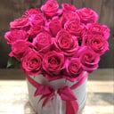 Шляпная коробка с цветами «Розовые грёзы»