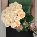 Букет «Кремовые розы 25 шт»