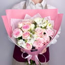 Цветочный букет Александрия из роз и альстромерий