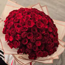 Букет красных роз 101шт 40см