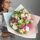 Букет «Капель» из роз и альстромерий