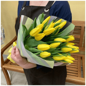 Букет «Жёлтые тюльпаны 25шт»