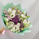 Букет "Легкий флирт" из эустом и хризантем