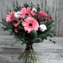 Букет «Этюд с герберами» из альстромерий