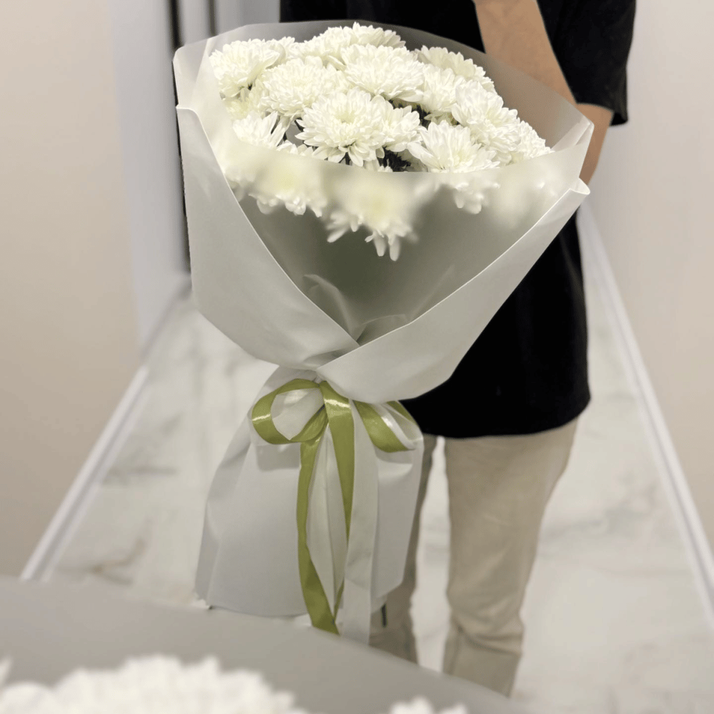 Букет «Белый Ангел» из хризантем