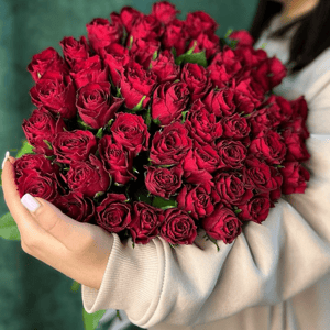 Букет "Пламя страсти" из роз