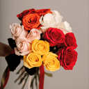 Моно букет из Розы микс (50 см Эквадор)
