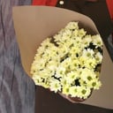 Букет «9 кустовых кремовых хризантем»