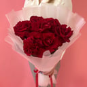 Букет «7 бордовых роз Франция»