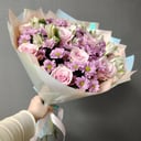 Букет «Жемчужина» из роз и альстромерий