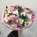 Букет сборный из хризантем и альстромерий