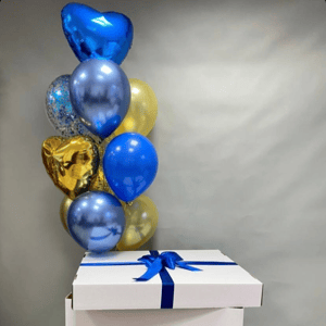 Набор шаров с гелием 302 Коробка сюрприз