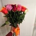 Монобукет из роз "Радуга"