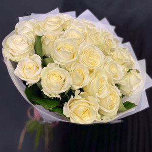 Букет «Роза белая "Аваланш" 25 шт»