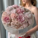 Букет с французскими розами Сладкая вата