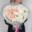 Букет «Ангел Чикс» из роз и хризантем