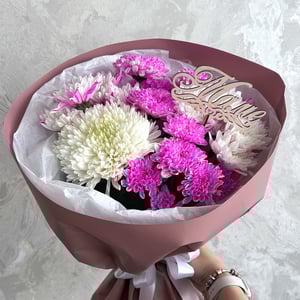 Букет "Волшебные мечты" из хризантем