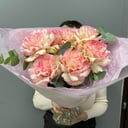 Букет «Роза вывернутая эсперанс и эвкалипт»