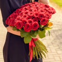 Букет из красных роз (50 см) 51 шт.