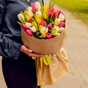 Букет «Разноцветные тюльпаны 41 шт»