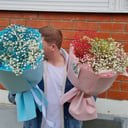 Букет из разноцветной гипсофилы