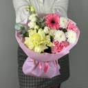 Букет «Весенняя акварель» из роз и эустом