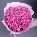 Букет «Роза розовая Аква 51шт»
