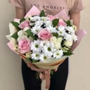 Букет «Екатерина» из роз и хризантем