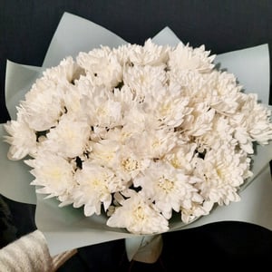 Букет «Белоснежное облако» из хризантем